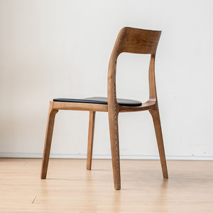 Stapelbarer nordischer skandi navis cher Leders itz Naturholz Esszimmers tuhl für Restaurant Cafe - Product Image 3