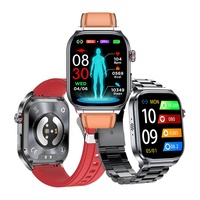 Reloj inteligente ET588 Health de 1,95 pulgadas, AMOLED, BT, llamada, frecuencia cardíaca, oxígeno en sangre, rastreador de sueño, NFC, SOS, reloj inteligente deportivo ET588