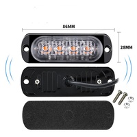 12v 24v 4LED voiture Grill Signal lumineux clignotant voyant d'avertissement led lampe d'urgence remorque stroboscopique