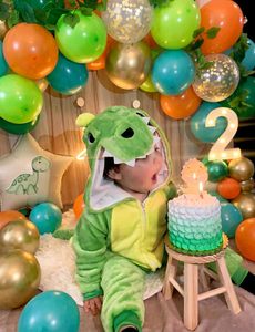 Kit d'<span class=keywords><strong>arche</strong></span> de ballons personnalisée sur le thème des dinosaures avec bannière Dino & Joyeux Anniversaire, ballons jungle pour garçons, anniversaire sur le thème du safari - Product Image 4