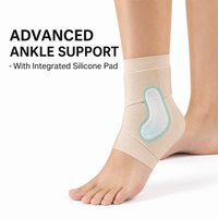 Attelle de cheville professionnelle en silicone ultra-fine et invisible pour la récupération des entorses et de l'arthrite – Manchon de cheville de qualité médicale