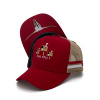 Casquette de camionneur en maille pour femme et homme avec étiquettes de broderie 3D Casquette de sport Casquette de camionneur à 5 panneaux de haut profil sur deux côtés