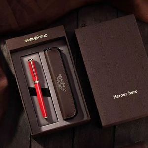 Bolígrafo de Lujo Hero de Metal, Set de Regalo Empresarial, Bolígrafo de Rodillo para Práctica de Caligrafía para Estudiantes, Ancho de Trazo 1.0mm, con Logotipo de Cuero y Diseño de Cuerpo Animal - Product Image 6