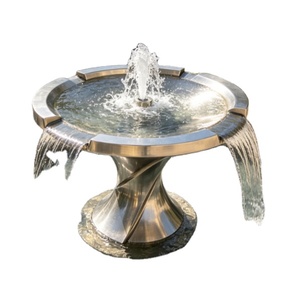 Décoration publique Fontaine d'eau publique extérieure Sculpture en acier inoxydable - Product Image 1