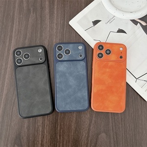 Coques de <span class=keywords><strong>téléphone</strong></span> en cuir PU souple antichoc de luxe, style Ins, <span class=keywords><strong>pour</strong></span> iPhone 17, 18 Pro, 16, 15, 14 – Offre Spéciale - Product Image 3