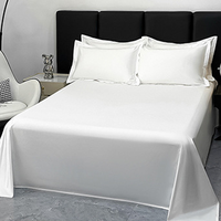 Parure de draps de luxe en coton 100% blanc de haute qualité, taille personnalisable, pour hôtel, pour housse de couette, taille Queen
