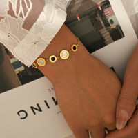 Bracelet à chiffres romains pour hommes et femmes, bijoux géométriques couleur or, tendance, vente en gros