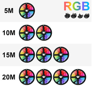 Dc12v SMD5050 RGB LED ánh sáng Strings 18/30/60leds/M linh hoạt thông minh dải đèn 24/44 Key IR điều khiển từ xa IP20 CE ROHS - Product Image 2