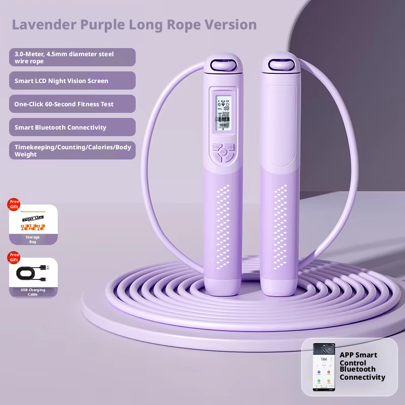 Long rope-purple eva zipper bag