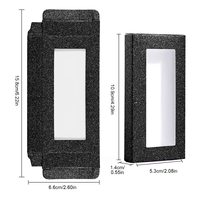 Boîtes d'emballage personnalisées de luxe en papier kraft noir avec fenêtre pour vernis à ongles, huile, crème pour le visage, cils, brosses à cils