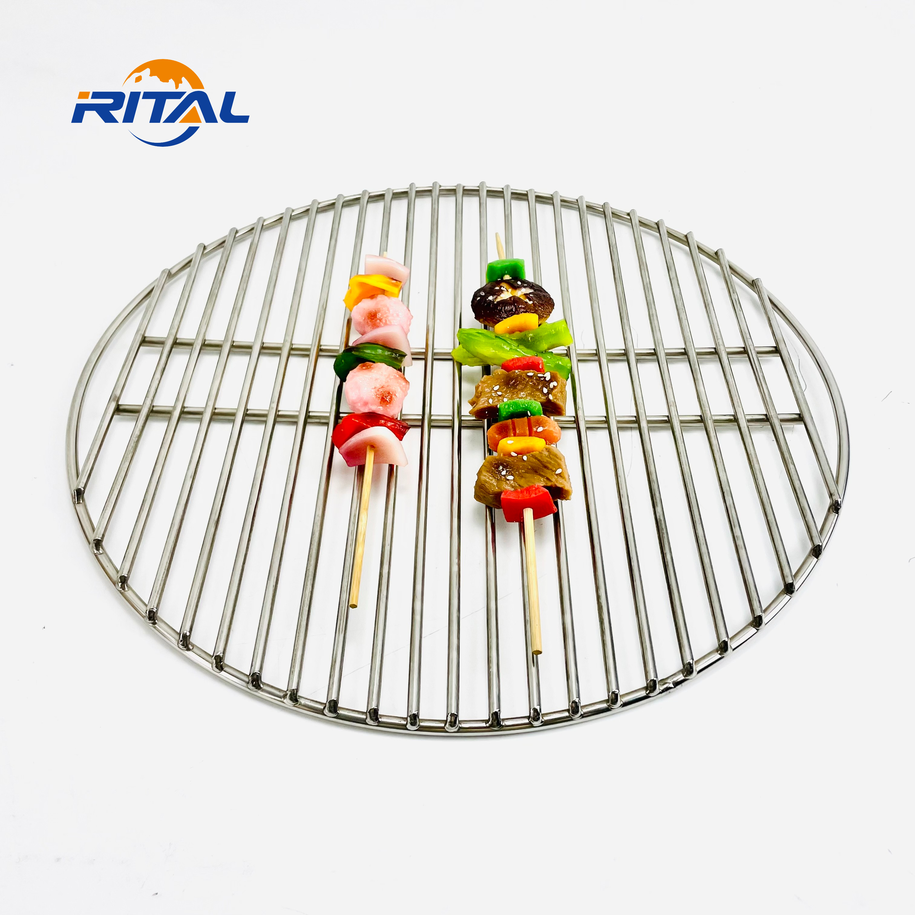 Runde Edelstahl-Grilldraht-Grill roste Rack BBQ Mesh Tools BBQ Net