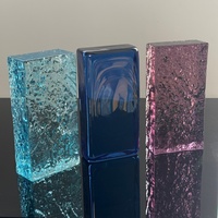 Briques de verre décoratives modernes de couleur unie, transparentes, colorées, durables pour murs architecturaux, salons, salles de bain, hôtels