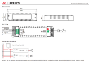 Euchips Dali-2 Dimmable <b>LED</b> Strip <b>Driver</b> EUP12D-1HMC 12W Waterproof 55VDC Output 3-Year Warranty - Product Image 4