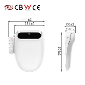 Siège de toilette en porcelaine led, couvercle clair et confortable, accessoire de nettoyage