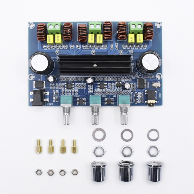 XH-A305 Bluet 5.0 Stereo Digital Power Amplifier Board TPA3116D2 50Wx2+100W 2.1 Channel Audio Bass Subwoofer AUX AMP Module
