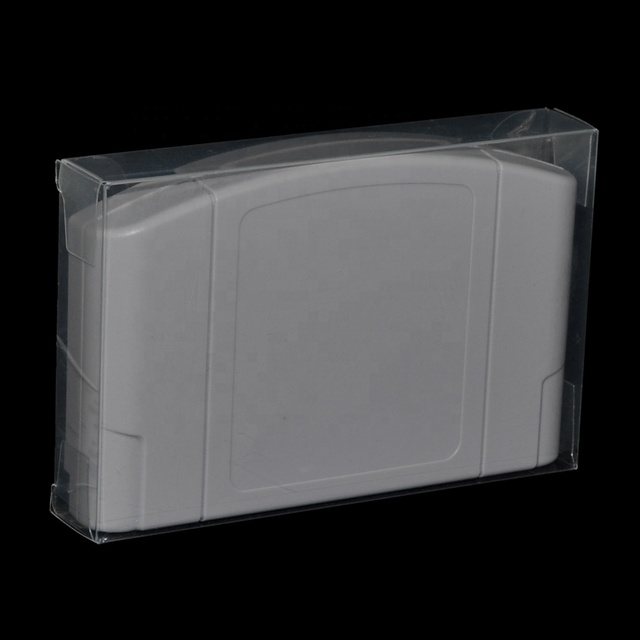 Clear Transparent Cartridge Protector for N64 Game Card Plastic PET Case Boxes