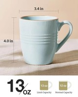 Ventes Flash Usine : Tasse à Café en Céramique Faite Main, 13 oz, Style Vintage, Logo Personnalisé en Relief, Mignonne, Vente en Gros
