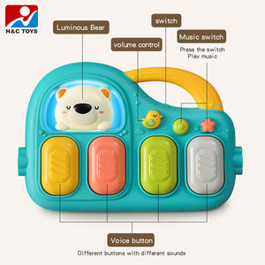 Tapis de jeu pour bébé avec piano à pédales, couverture rampante, jouet suspendu, veilleuse de dessin animé - Product Image 4