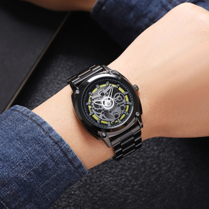 OEM นาฬิกาสแตนเลสสตีลหรูหราออกแบบโลโก้ได้ตามต้องการคุณภาพสูงสำหรับผู้ชายนาฬิกาควอตซ์แฟชั่นสำหรับผู้ชายหน้าปัดนูนกันน้ำ - Product Image 2