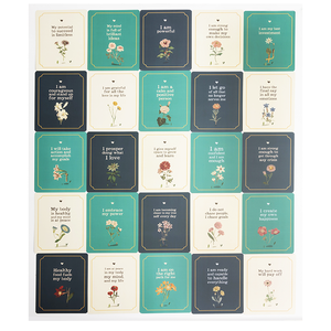 Tarjetas de autoamor de esquina redonda suave para mamá, tarjetas de reafirmante diaria con tarjetero de madera en caja de cinta extraíble - Product Image 4