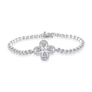 Bracelet de tennis en diamant de laboratoire en argent 18 carats Meilleur bracelet de tennis Infinity à superposition infini Bracelets et bracelets Moissanite - Product Image 2