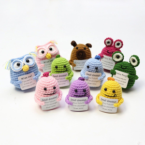 Wholesale <b>Cheap</b> Plush Toys Knitted Doll Hand Knitting Stuffed Animal Woven Kit Crochet Doll Toy Craft Key <b>Chains</b> Soft - Product Image 2