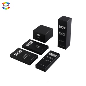 Tùy chỉnh gấp màu đen in ấn hộp giấy bao bì mỹ phẩm hộp - Product Image 1