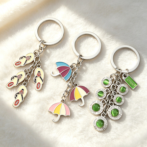 Aesthetic Gradient Rhinestone Star Tassel Keychain Gold Silver Metal <b>Key</b> Ring Cute Bag Hanging Pendant Decorative Gift For Women - Product Image 3