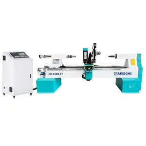 ماكينة cnc متعددة الوظائف CK-1530 3T، ماكينة مخرطة الخشب، والتنعيم والتنعيم والنقش على الأثاث والعمل على صنع الساقين