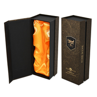 Cajas de Embalaje para Licores de Cartón Rígido Negro Mate de Lujo Hechas a Medida, Laminación Mate Ecológica para Whisky y Vino Tinto