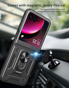 Shockproof <strong>Cell</strong> <strong>Phone</strong> Cover for <strong>motorola</strong> <strong>Razr</strong> 40 ultra With Magnetic Ring Holder Hard PC <strong>Phone</strong> <strong>case</strong> - Product Image 4