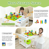 Table de construction multifonctionnelle 4 en 1 pour enfants avec grandes briques Lego pour tout-petits