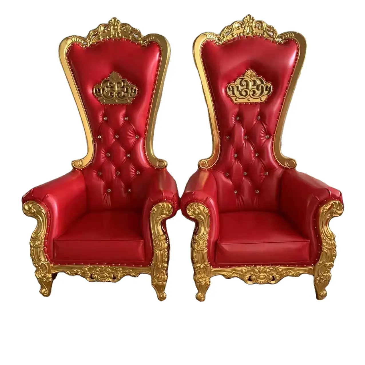 आधुनिक सोने की चमड़े की शाही घटना सिंहासन कुर्सी प्रचार के लिए राजभोज पार्टी बार अपार्टमेंट होटल फर्नीचर