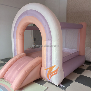 Precio al por mayor de fábrica, casa de rebote inflable de arcoíris personalizada para niños, diversión sin fin - Product Image 5