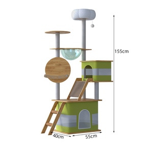 Joypet Indoor Cat House Cat Tree with <strong>Scratching</strong> Furniture <strong>Kittens</strong> Wood Cat Tower with Perch Scratcher <strong>Posts</strong> - Product Image 2