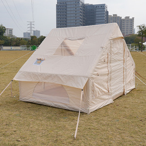 Estaca de tienda de campaña tipo V Trigone para 3-4 personas, doble capa, tela Oxford, impermeable, tres estaciones, montaje manual - Product Image 1