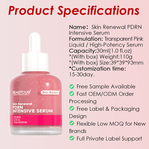 Suero PDRN al por Mayor con Cica, Escualano y ADN de Salmón para el Cuidado Facial, <span class=keywords><strong>Hidratante</strong></span>, Humectante, Blanqueador, Reafirmante del Tono de Piel - Product Image 6