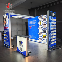 Exposition sans outil en aluminium étagère Portable support publicitaire salon stand d'exposition stand d'exposition Portable plaine pas de logo