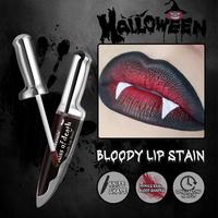 Kit de Maquillage Cosplay : Ensemble de Teintures Lèvres Effet Sang, Rouge à Lèvres Liquide Mat Foncé Longue Tenue pour Halloween