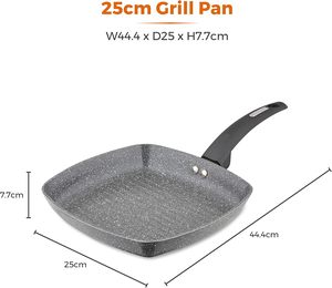 Sartén de aluminio en oferta, sartén para saltear con revestimiento cerámico antiadherente para gas, sartén para asar de 25 cm - Product Image 2