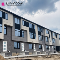 Fenêtres en aluminium à bascule et à rotation haute performance Luvindow pour bâtiments en blocs d'habitation du Michigan, fenêtres à battants écoénergétiques