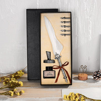 Kit d'écriture de calligraphie haut de gamme, couleur personnalisée, cadeau promotionnel de luxe, stylo plume