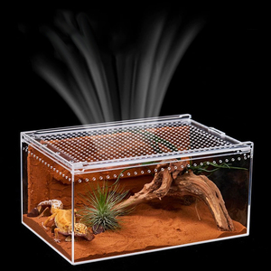 Nhà cung cấp Trung Quốc Acrylic Terrarium bò sát lồng Acrylic bò sát lồng ăn hộp rù<span class=keywords><strong>a</strong></span> Tank leo hộp cho Thằn Lằn - Product Image 4