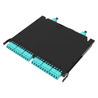 Panel Adaptor Patch Fiber FTTH MPO/SC/LC Densitas Tinggi Port Universal 96-Port Cassette Abu-abu/Hitam Bahan SPCC