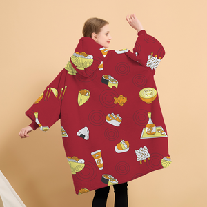 Nuevas llegadas Moda Diseño personalizado Franela gruesa Sherpa Giant Wearable Hoodie Manta para adultos - Product Image 5