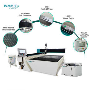 CNC 220v Jet d'eau découpeuse granit Jet d'eau Cutter pour carreaux de verre 5 axes Jet d'eau pour métal acier inoxydable - Product Image 2