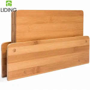 bamboo chopping board set with bamboo stand