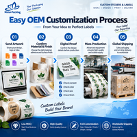 Étiquettes autocollantes personnalisées imprimées pour emballages de détail, sacs, boîtes, bocaux, bouteilles, logo de marque, rouleau, vente en gros