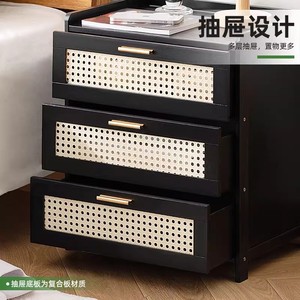 Luxury-style bedside table, <b>small</b> and ultra-narrow, perfect for home use. - Product Image 3