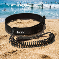 Laisse de kit de surf à aile personnalisée avec logo d'usine, attache de sécurité élastique à dégagement rapide pour la taille, enroulée